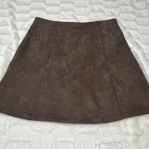 Super soft and cute button front gray suede skirt